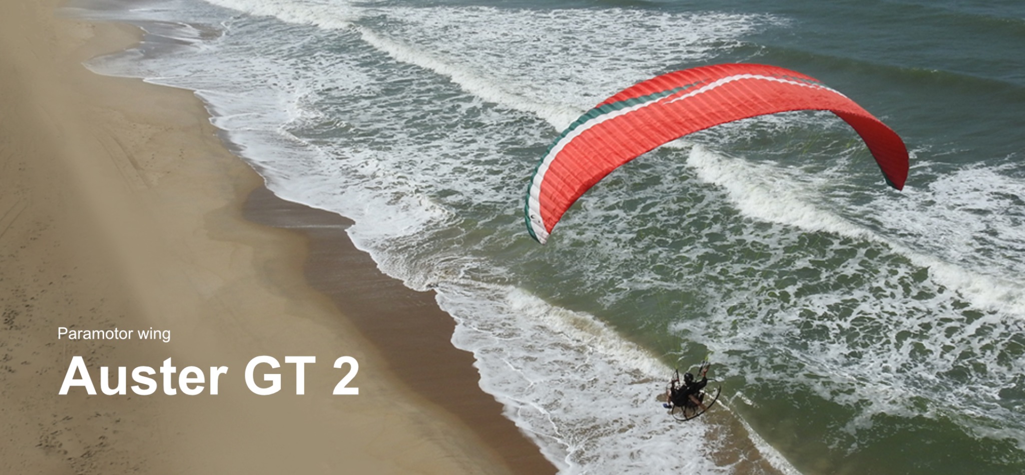 Asa de paramotor Auster GT2 da SOL em voo