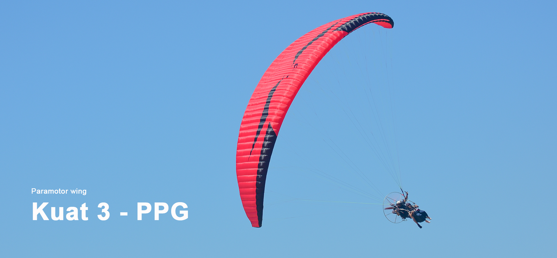 Asa de paramotor Kuat 3 PPG da SOL em voo duplo